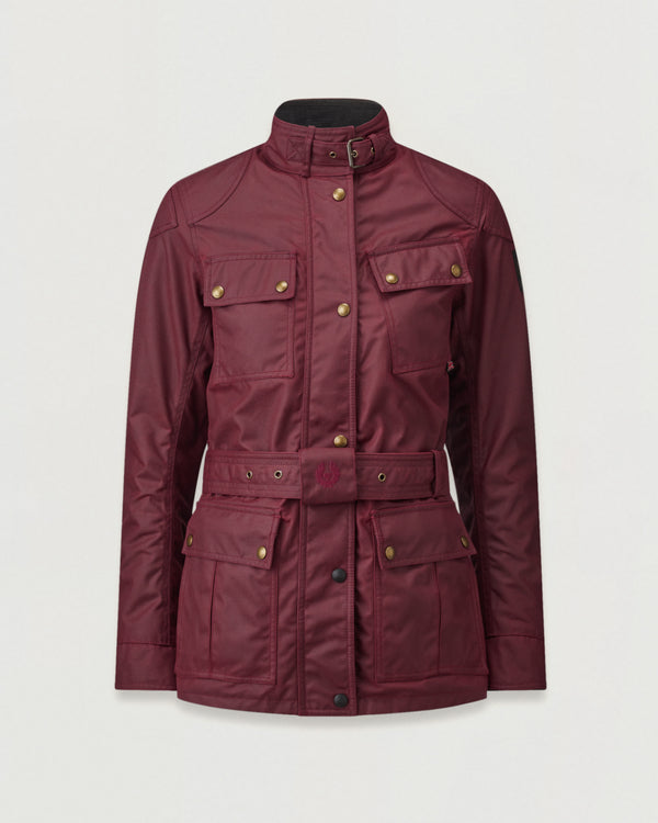 Belstaff Trialmaster Pro Ladies Leather Jacket - Red
