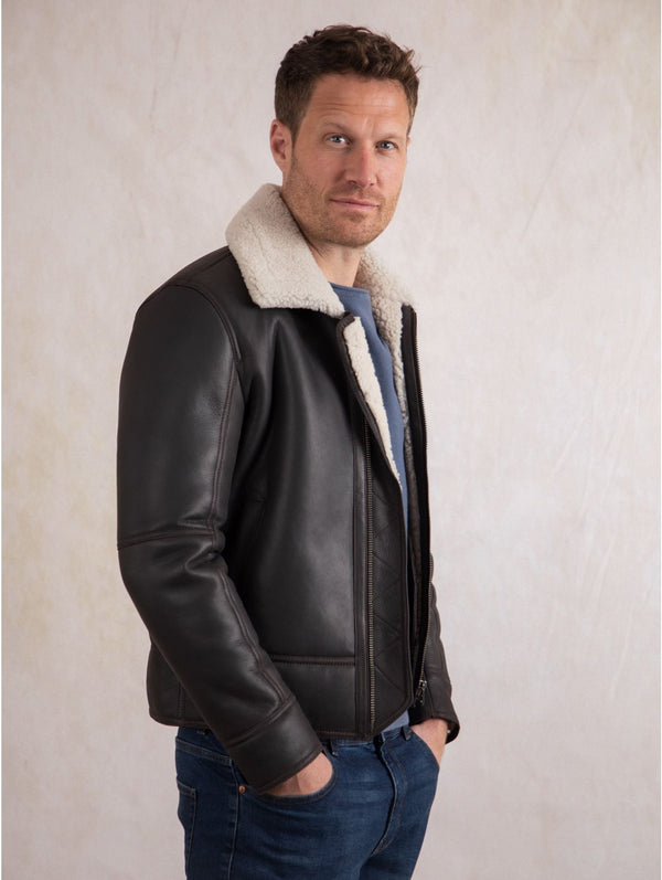 Tigermoth Sheepskin Aviator Jacket || Pure Leather Jacket