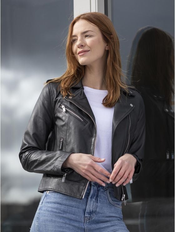 Grasmere Leather Biker Jacket