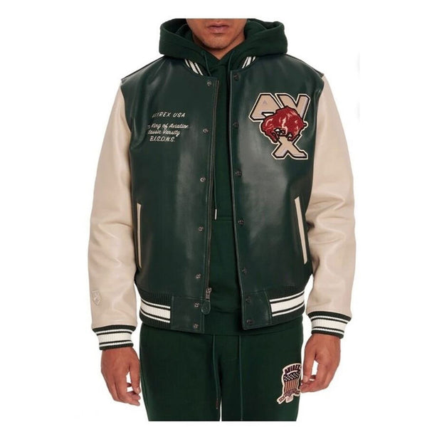Avirex Bisons Varsity Jacket Hunter - Rare Leather