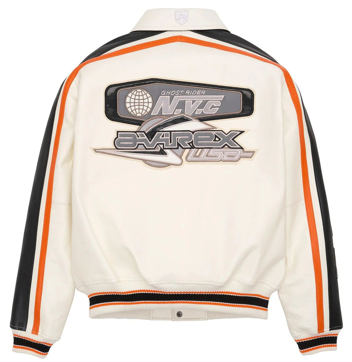 Avirex City Racer Leather Varsity Jacket - Rare Leather