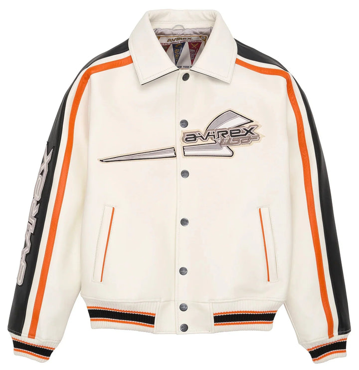 Avirex City Racer Leather Varsity Jacket - Rare Leather