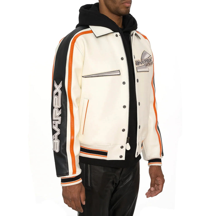 Avirex City Racer Leather Varsity Jacket - Rare Leather