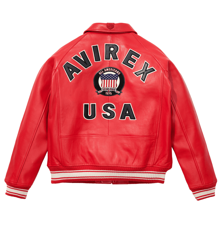 Avirex Red Icon Jacket - Rare Leather