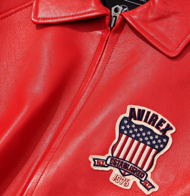 Avirex Red Icon Jacket - Rare Leather
