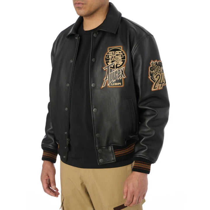 Avirex Twin Dragon Leather Jacket - Rare Leather