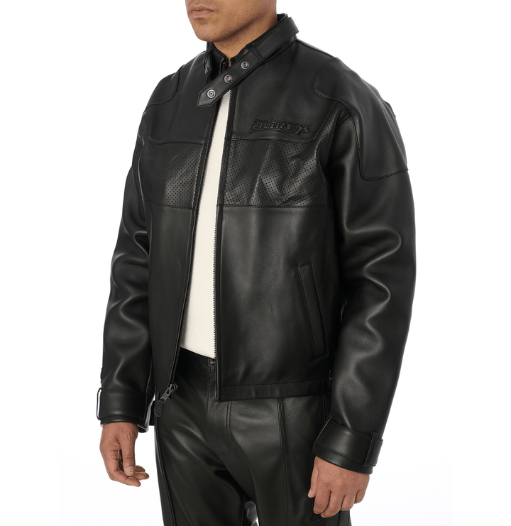 BLACK - OUT RACING JACKET - Rare Leather