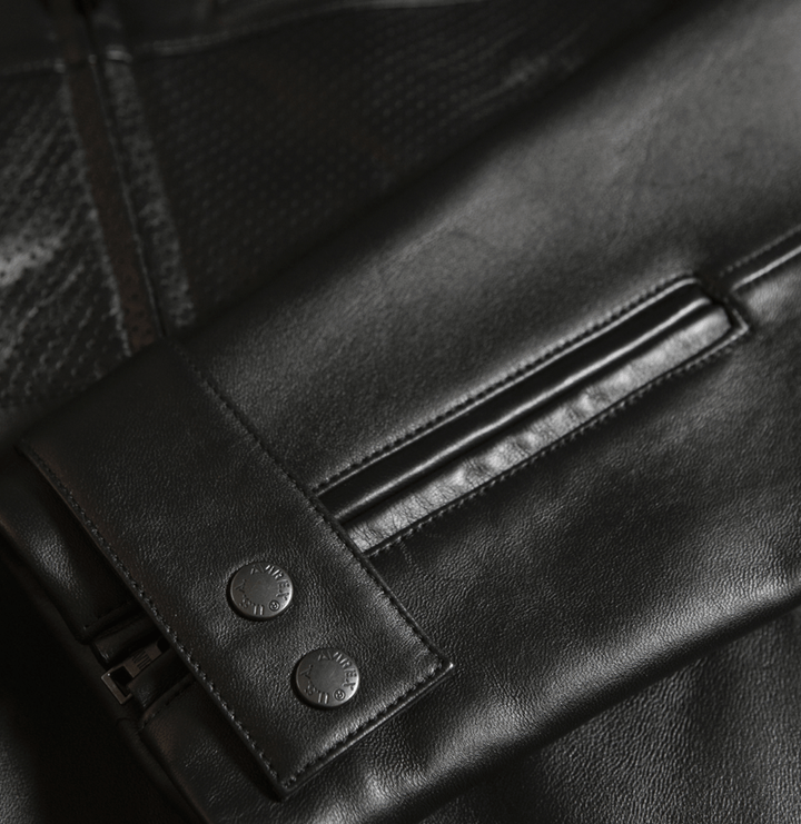 BLACK - OUT RACING JACKET - Rare Leather