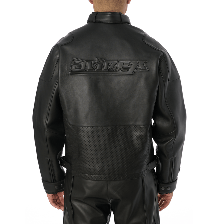 BLACK - OUT RACING JACKET - Rare Leather