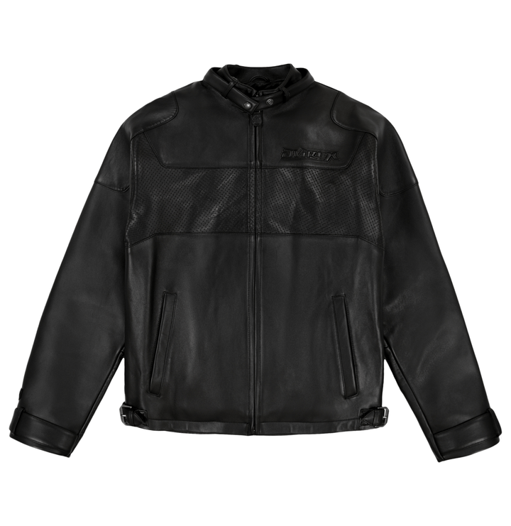 BLACK - OUT RACING JACKET - Rare Leather