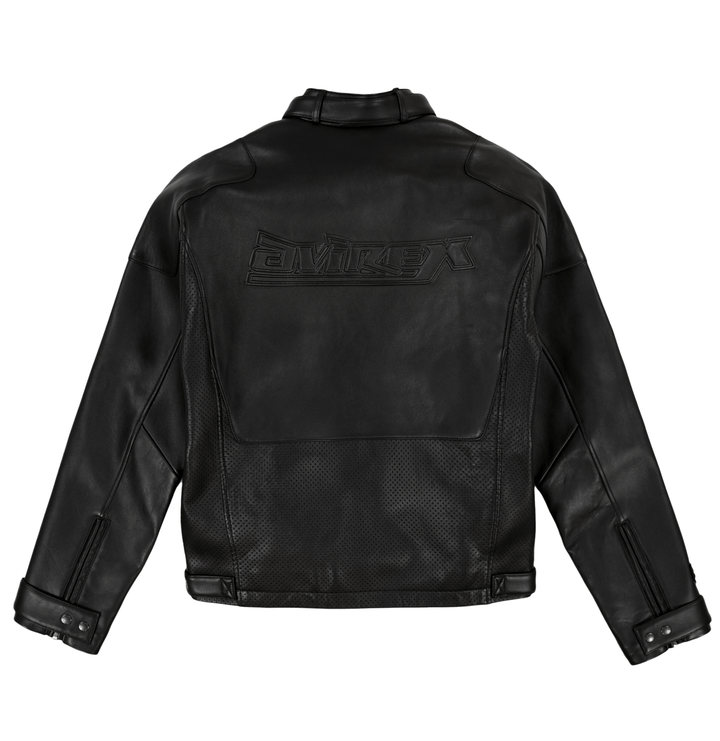 BLACK - OUT RACING JACKET - Rare Leather