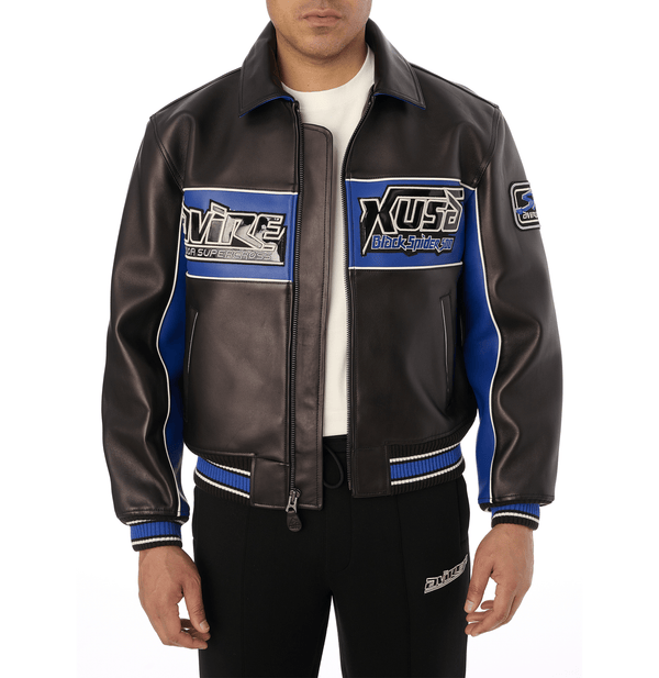 BLACK SPIDER RACER JACKET - Rare Leather
