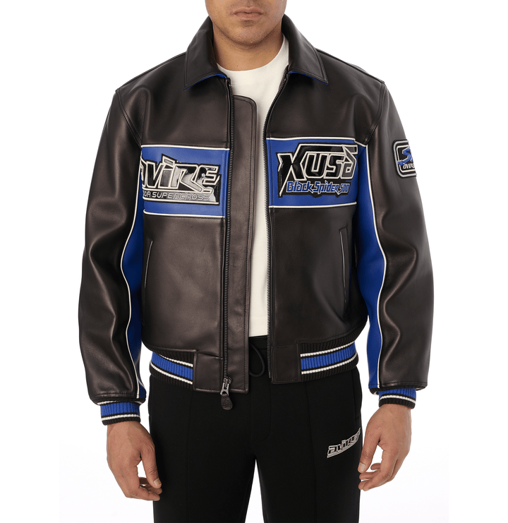 BLACK SPIDER RACER JACKET - Rare Leather