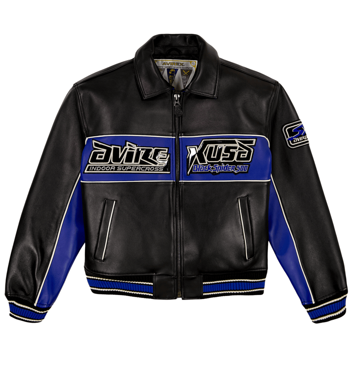 BLACK SPIDER RACER JACKET - Rare Leather