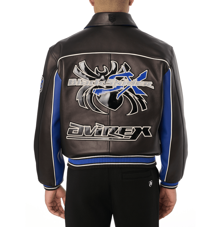 BLACK SPIDER RACER JACKET - Rare Leather