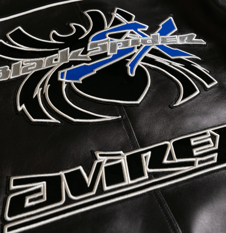 BLACK SPIDER RACER JACKET - Rare Leather