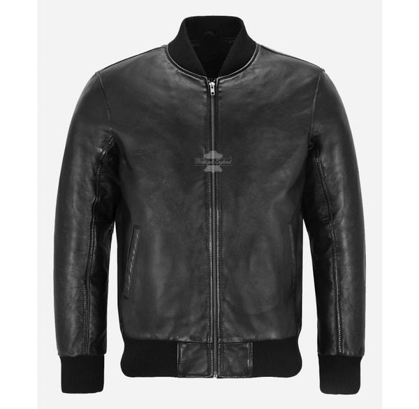 70'S Men's Classic Leather Bomber Flying Jacket