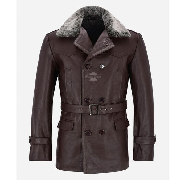 DR WHO FUR COLLARED PEA COAT REEFER GERMAN WW2 COAT