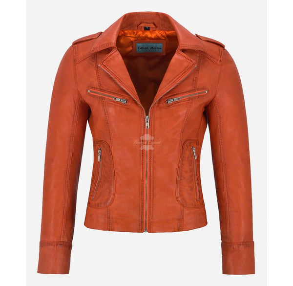 RIDER LADIES BIKER Leather JACKET SLIM FIT CASUAL FASHION Leather JACKET