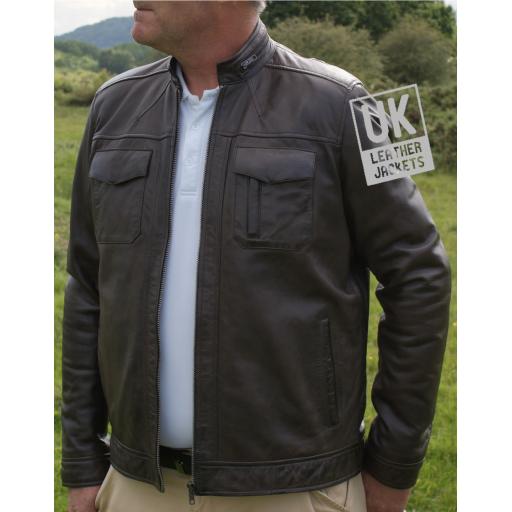 Men's Vintage Brown Leather Jacket - Becks