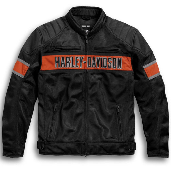 Harley - Davidson Men's Trenton Colorblocked Mesh Riding Jacket - Rare Leather