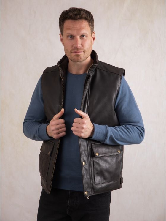 Garrigill Leather Gilet