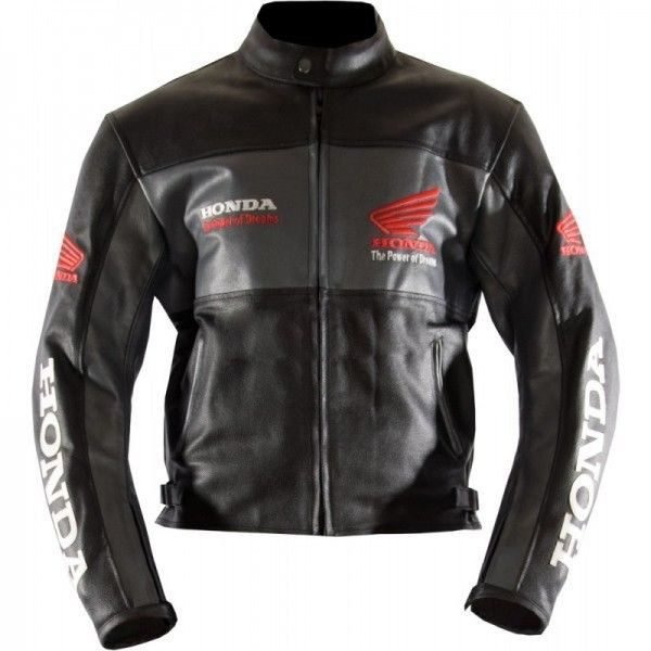Honda Motorbike Real Cowhide Leather Jacket - Rare Leather