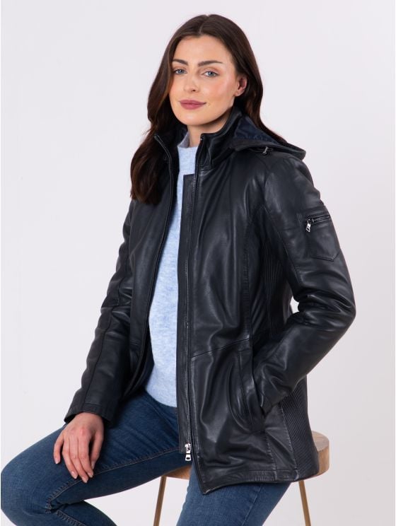 Fairtown Hooded Leather Jacket