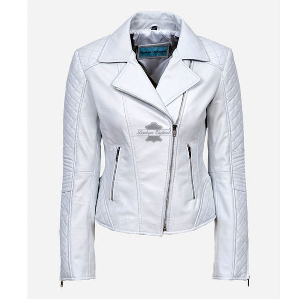 JESSIE Women's Biker Style Leather Jacket Classic Fashion Jacket