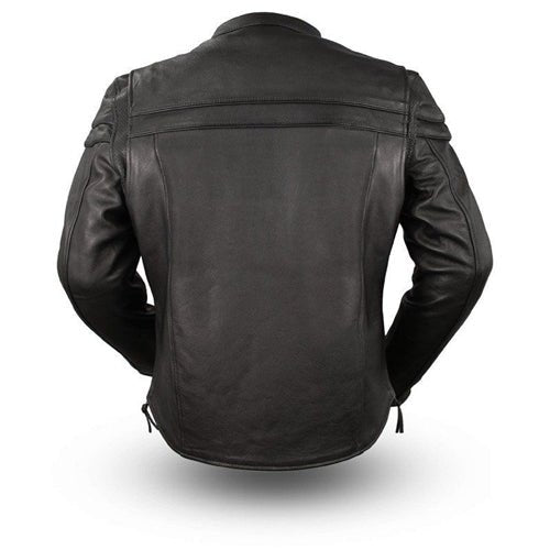 Mens Classic Leather Motorcycle Riding Jacket - Rare Leather