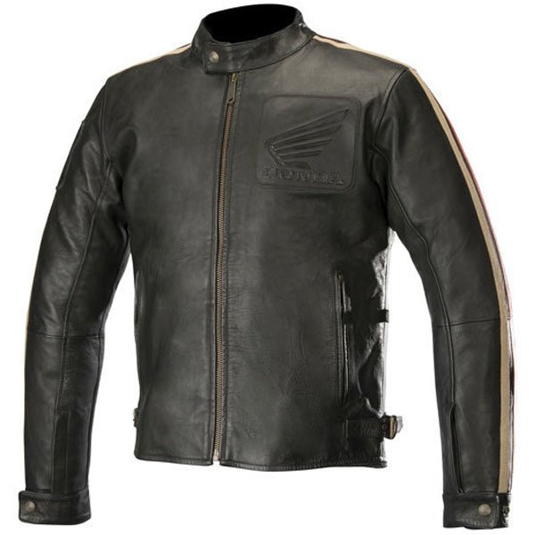 Mens Honda Retro Vintage Leather Biker Jacket - Rare Leather