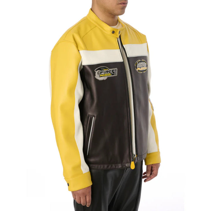 Men's Lone Wolf Leather Racer Jacket - Rare Leather