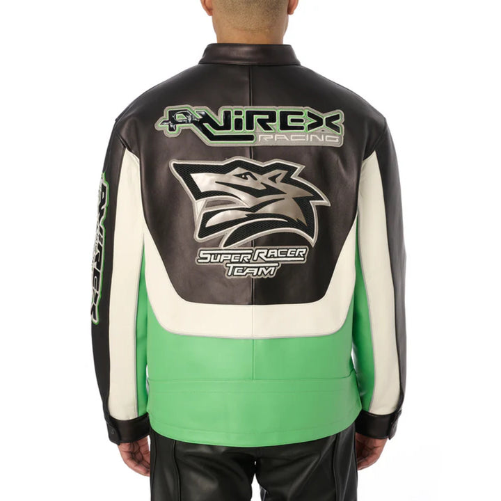 Men's Lone Wolf Leather Racer Jacket - Rare Leather