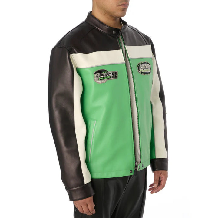 Men's Lone Wolf Leather Racer Jacket - Rare Leather