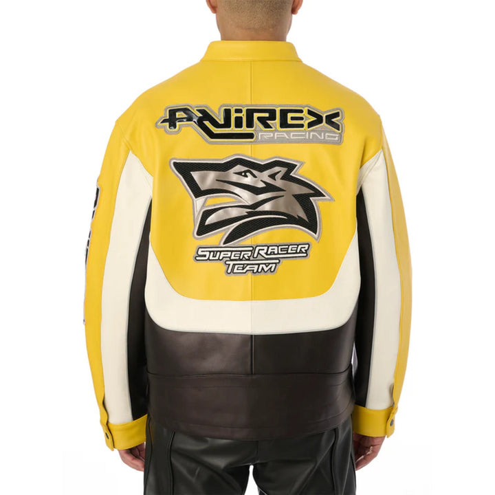 Men's Lone Wolf Leather Racer Jacket - Rare Leather