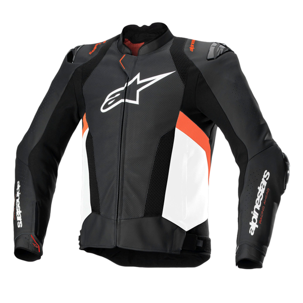 Alpinestars Missile V3 Airflow Leather Jacket - Black/White/Red
