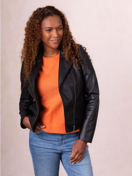 Thirlend Leather Biker Jacket