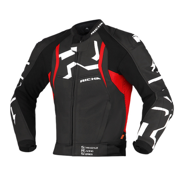 Richa Stradale Leather Jacket - Black/Red