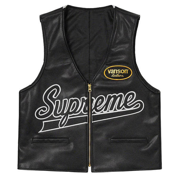Spider Web Leather Vest || MEN