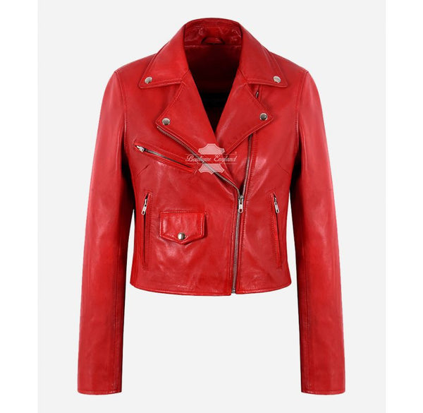 EMMA WATSON Style Women's Leather Jacket Slim Fit