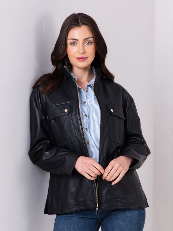 Orton Leather Field Jacket